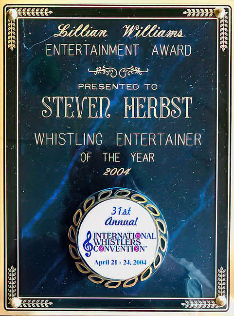 Steve was the first Whistler ever named International Entertainer of the Year three times! This was his 2nd consecutive win!