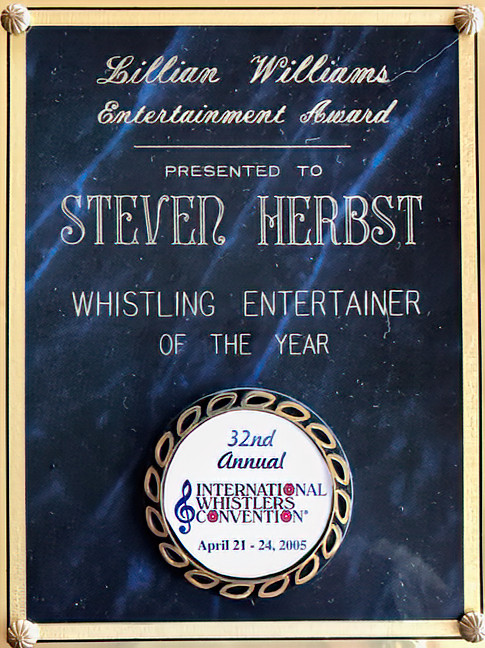 Steve was the first Whistler ever named International Entertainer of the Year three times! This was his 3nd consecutive win!
